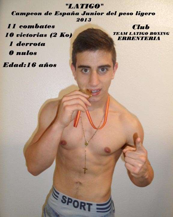 Sebastian Pérez, boxeador junior de Erenteria (Gipuzkoa)