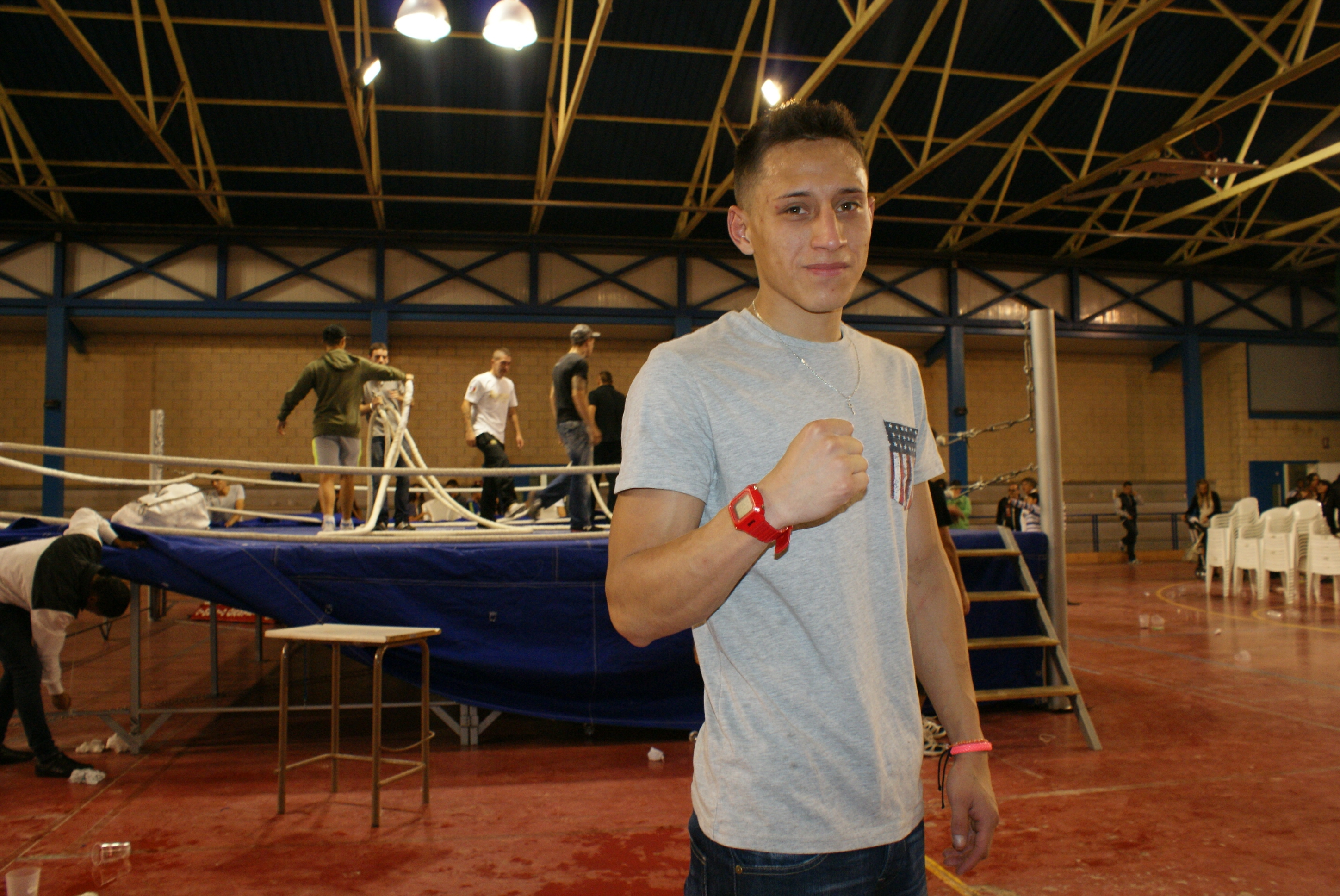 Alex Tacuri, boxeador amteur (Escuela Muncipal de Boxeo de Miranda de Ebro).