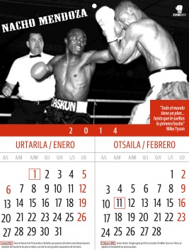 Nacho Mendoza en el calendario 2014 de boxeo