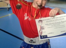 La pequeña Zuriñe es hija de Oscar Franco Celaya, campeón de España amateur del peso gallo en 1996 y con más de 120 combates en su haber.