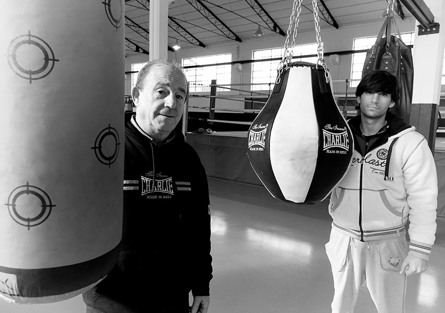 Boxeo: José Luis Celaya y Txutxi del Valle, los motores de EuskoBox, en su lugar natural, el gimnasio. 