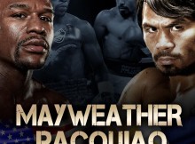 Imagen promocional del combate Mayweather vs Pacquiao