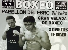 Ocho interesantes combates de boxeo profesional en Miranda de Ebro el viernes 11 de septiembre