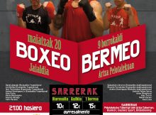Cartel de la velada de boxeo en Bermeo Bizkaia