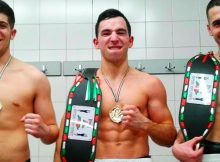 Andoni Domínguez Jr, Jon Núñez y Danel Abando, celebran sus victorias tras las finales de los campeonatos de Euskadi .