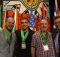 Jon Fernández y José Luis Celaya (EuskoBox), entre Óscar Zardain (MarabillaBox) y Mauricio Sulaimán, presidente del WBC, con las medallas conmemorativas que les impuso este último.
